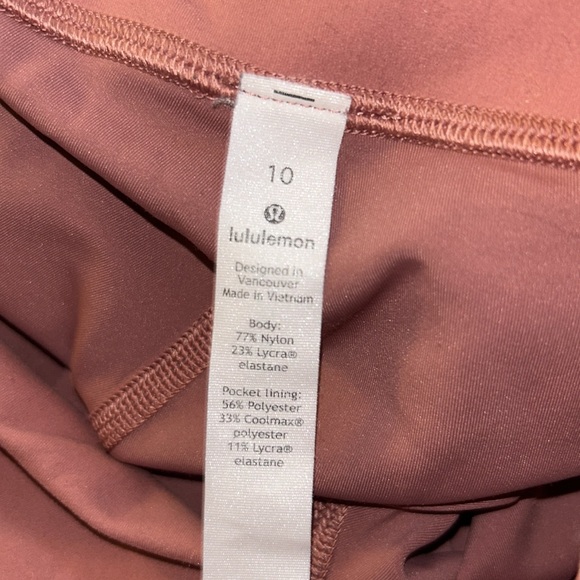 Lululemon Wunder Train High-Rise Tight 25", Size 10 light pink - Picture 7 of 9